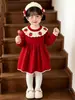 2026 Novo Estilo Outono Vestido de Tricô de Morango para Meninas Festa de 1º Aniversário de Bebê Roupas Infantis Dropshipping Tendência