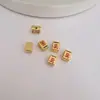 Oro Mate Tradicional Estilo Chino Mahjong Accesorios para Joyería DIY Colgante para Pulsera DIY Agujero Recto Cuentas de Aleación Venta al por Mayor