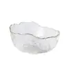 Bol para Ensalada, Plato para Frutas, Mesa de Café para Sala de Estar en Casa, Bol de Vidrio Irregular con Borde Dorado, Plato de Lujo Ligero, Set de Bocadillos, Vajilla
