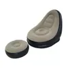 Sofá Inflable Aterciopelado Estilo Americano para Festivales de Música, Sofá Perezoso para Exteriores con Reposapiés, Sillón de Aire para Ocio en Casa para Adultos