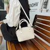 Bolsa Balde Fofa Estilo Coreano 2025 Verão Nova Bolsa de Ombro Estilosa Estampada Bolsa Transversal de Alto Valor