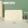 Bolsa de Lona Blanca para Lápices Estudiante con Cremallera Transfronteriza 2025 Bolsa de Algodón Puro Bolso de Mano para Almacenamiento de Cosméticos para Mujer en stock