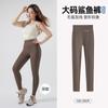 Calças Shark Plus Size Femininas Verão mm Gordas Leggings Três Quartos Podem Ser Usadas Fora Finas Cintura Alta Controle da Barriga Justas Calças de Yoga