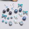 Plata de Ley Pegamento de Gota Flor de Loto Mariposa Accesorios Vintage Antiguo DIY Hecho a Mano Material de Cuentas Joyería Accesorios de Cuentas
