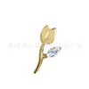 Jiangtitanium F136 Clavo de Hueso de Oreja de Titanio Tulipán Incrustado con Circonita Transfronterizo Cuerpo de Aleación de Titanio G23 Joyería para Piercing Clavo de Oreja