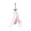 Juguete para Gatos Caña de Pescar Retráctil con Plumas, Varita Atrapadora, Autoentretenimiento con Campana y Cabeza de Pluma Intercambiable (Sin Varilla) Gatito