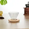 Cafetera Moka de Vidrio de Borosilicato Alto para Café Manual al por Mayor Utensilios de Café Redondos Hechos a Mano Simples para el Hogar con Mangos