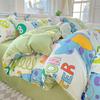 Juego de cama de cuatro piezas Algodón lavable Hogar Exfoliante Sábana Encimera Funda de Edredón Individual Doble Dormitorio de Estudiantes Juego de Tres Piezas Transfronterizo