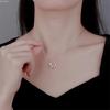 Collar de Mariposa de Plata Pura S999 para Mujer, Estilo Coreano, Lujo Ligero, Cadena de Clavícula de Mariposa de Nicho de Alta Gama, Popular en Xiaohongshu