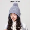 Chapéu de tricô espesso estilo Fair Isle com tranças feitas à mão e proteção para as orelhas, afina o rosto, para meninas, chapéu de lã coreano