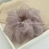 Goma para el pelo de malla estrellada con tachuelas de diamantes de imitación, transparente y esponjosa, estilo coreano, para mujer, moderna y elegante, grande