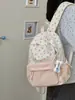 Mochila Dulce y Versátil Estilo Coreano Color Rosa Fresa para Estudiantes de Primaria, Simple, Ligera, Viaje Casual, Bolsa Escolar de Gran Capacidad