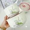 Juego de Tres Piezas de Recipiente Cerámico para Conservar Frescura Regalo de Apertura Fiambrera Sellada para el Hogar Regalo Juego de Cajas de Regalo de Porcelana Regalo Pequeño