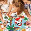 Póster para Colorear Gigante Transfronterizo Julio Navidad DIY Infantil Mantel de Pintura Amazon Actividad de Fiesta Set de Graffiti