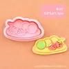Serie de Pollitos de Nariz Falsa Dibujo Animado Simulado Patrón Animación Lindo Pollito Pequeño Taza de Té Comiendo Múltiples Formas Moldes para Galletas