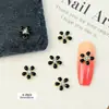 Decoração Metálica para Unhas Nova Transfronteiriça Pétalas Olho de Gato Gotejamento de Óleo Liga Metálica Flor Rica Laço Simples Joias para Nail Art