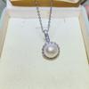 Diseño de aguja de plata S925 aretes de perla natural francesa joyería collar Corea del Sur explosiones de red roja al por mayor