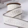 Cinturón Tejido Hueco con Borde Ondulado DIY Decoración para Textiles del Hogar Ropa Sombrero de Copa Regalo Empaque de Flores Accesorios para el Cabello con Lazo