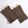 Protectores de piernas de lana de punto transfronterizos botas cálidas para otoño e invierno calcetines cortos de encaje pequeño de punto trenzado de 8 caracteres