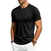 Camiseta de Verano Transfronteriza Desan Algodón de Cáñamo Transpirable de Secado Rápido para Hombre, Talla Asiática Raglán Empalmado Malla Cuello Redondo Manga Corta Ropa de Fitness