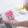 Cepillo para Tazas de Mango Largo para Uso Doméstico, Especializado para Limpiar Biberones y Vasos de Agua, Cepillo Esponja Limpiador y Quitamanchas con Mango Largo