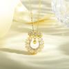 Gargantilla de Guirnalda de Verano Elegante y a la Moda para Mujer, Exquisito Diseño de Nicho, Lujo Accesible Elegante, Cadena para Clavícula con Anillo de Lazo