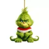 Nuevo colgante creativo de dibujos animados navideños transfronterizos del Grinch, adorno colgante acrílico para decoración de árbol de Navidad
