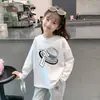 Camisetas de algodón puro para otoño para niños, camisetas básicas de moda, ropa nueva de otoño 2026 para primavera y otoño, camisetas elegantes para bebés niñas
