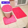 Alfombrillas de Suelo Personalizadas de Franela Grabada, Felpudos Absorbentes, Alfombrillas Antideslizantes para Baño y WC, Juego de Tres Piezas para WC, Alfombra Antideslizante