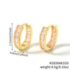 Moxi Transfronteiriço Novo Estiloso Colorido Multicor Cobre Incrustado Zircônia Estilo Europeu e Americano Moda Versátil Brincos Ear Cuffs Argolas