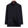 Traje Tang para Homens de Meia-Idade e Idosos, Traje de Algodão e Linho Fino de Verão, Traje Casual de Manga Longa para Avô, Traje de Primavera e Outono para Homem Velho, Traje para Pai