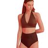 2026 Nuevo Bikini Coreano Traje de Baño Sexy de Tirantes Color Sólido Vacaciones en Aguas Termales Ropa de Baño para Mujer
