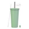 En stock taza de acero inoxidable con logotipo personalizado 304 forro taza para té de leche con perlas vacío doble aislamiento pajita agua
