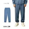 Moletom Americano Streetwear Pesado Outono e Inverno 320g, Modelagem Solta, Gola Redonda, Moletom Cross-border, Moletom com Capuz Personalizado Masculino