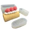 Set de 3 piezas de Pastel Francés Rollo Suizo Estéreo Crema Decorativa Fresa Simulación Molde de Silicona Velas de Aromaterapia Adornos