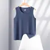 Camiseta sin mangas Deportiva de Fitness para Hombre Hilo Grueso Puro Corte Ajustado Elástica Cuello Redondo Secado Rápido Transpirable Fresca Cómoda