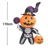 Halloween 170cm Calabaza Inflable Esqueleto de Terror Imp Decoración para Fiesta al Aire Libre Patio Modelo de Aire