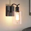 Lámpara de Pared para Baño Amazon Estilo Industrial Rústico Country Iluminación para Espejo de Tocador Vintage Vidrio Transparente Accesorios para Dormitorio