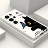 Funda de Teléfono con Ilustración Artística de Gato Negro y Mariposa para Samsung S24/S25/S26 Ultra, Funda Protectora de Silicona de Cobertura Total