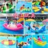Brinquedos de Parque Aquático Gangorra Inflável Trampolim Barco Banana Piscina Brinquedos Flutuantes Brinquedos de Arrasto na Água