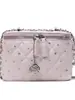Bolso Pequeño Bordado Acolchado de Verano para Mujer 2025 Nueva Moda Bolso Cuadrado Pequeño Incrustado con Diamantes, Bolso Cruzado Elegante y Versátil con Cadena