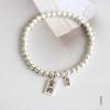 Suministro de fábrica pulseras de cuentas de aleación plateadas de imitación transfronterizas novias estudiantes puesto joyería pequeña amantes pulsera Guofeng al por mayor