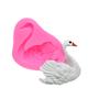 Molde de silicona líquida tridimensional con forma de cisne horneado DIY para pastel de chocolate, azúcar, arcilla súper ligera