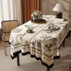Mantel Vintage Estilo Francés, Impermeable, Resistente al Aceite, Lavable, Mantel Rectangular con Estilo de Mediados de Siglo, Lujo Ligero, Sensación de Alta Calidad y Mantel de Ambiente
