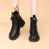 Botas Martin para Mujer Estilo Británico 2026 Otoño/Invierno Nueva Moda Versátiles de Suela Plana Botas con Felpa Suela Suave Botas Individuales Adelgazantes Botas Cortas