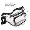 Riñonera de PVC Transparente Cruzada para Deportes al Aire Libre Bolsa Transparente Bolsa de Viaje Bolsa de Almacenamiento Visual Especial para Artículos Varios