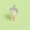 Colgante de Perrito Estéreo Lindo con Terciopelo de Resina para Funda de Teléfono Móvil, Bolso, Llavero DIY, Accesorios de Colgante Decorativo para Joyería