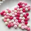 Contas Redondas de Acrílico de 8mm com Furos Retos, Contas de Cor Sólida para Fazer Pulseiras Manuais DIY, Cores Doces Macaron para Corrente de Celular, Contas Soltas