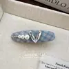 Pinza para el pelo de tela coreana con corazón de pedrería, Elegante pasador de perlas a cuadros, Accesorio para el pelo de pinza lateral para mujer