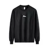 Sudadera negra de peso pesado estilo americano con bloques de color, nueva colección de otoño para hombre, corte holgado, top casual versátil
